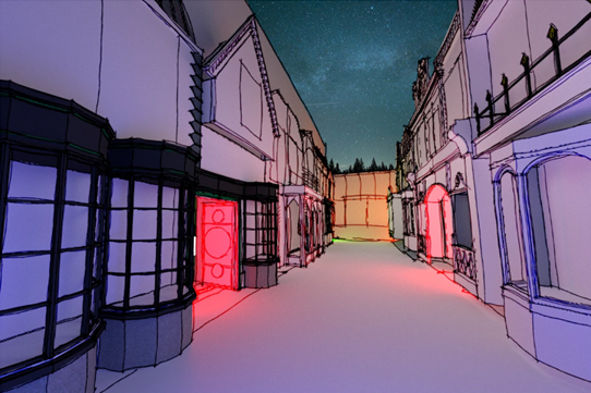 The Main Drag, Boom town. Set Design by Imagineerium.
